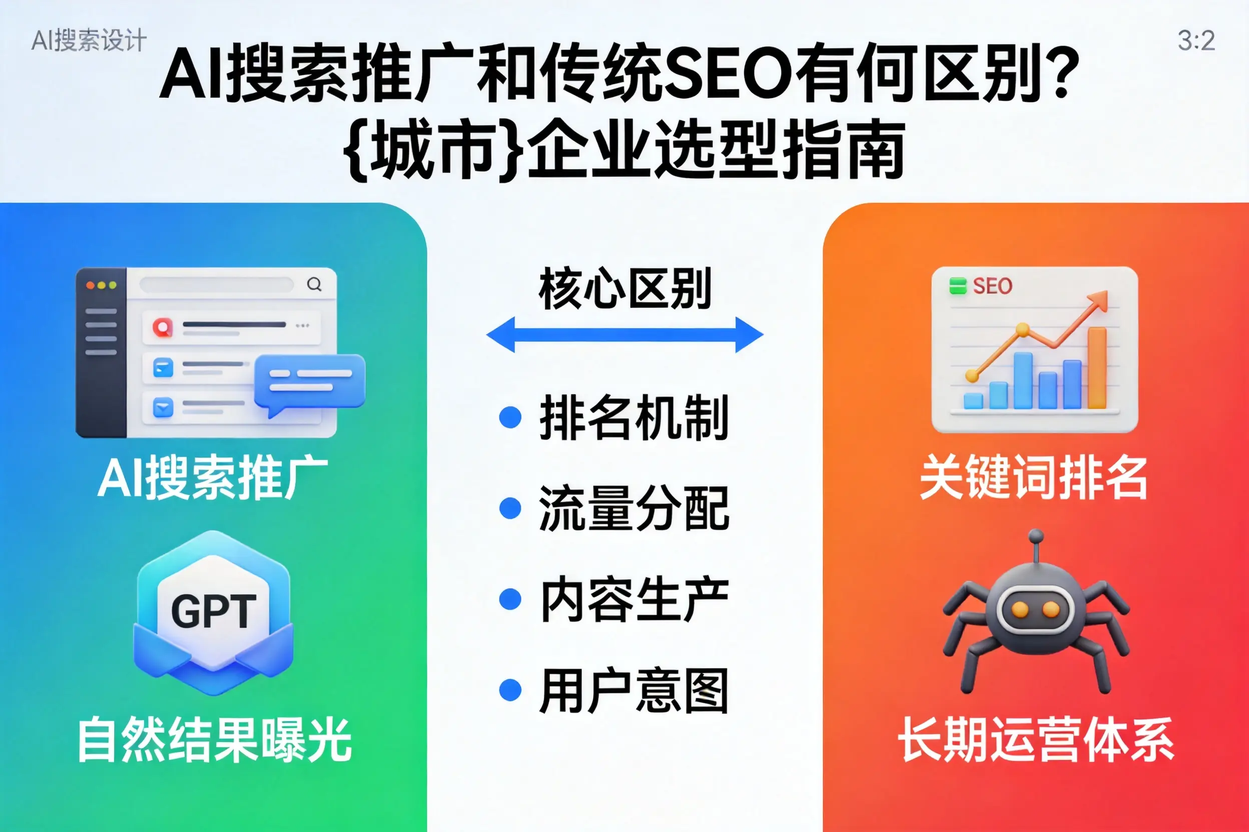 AI搜索推广和传统SEO有何区别？长沙企业选型指南