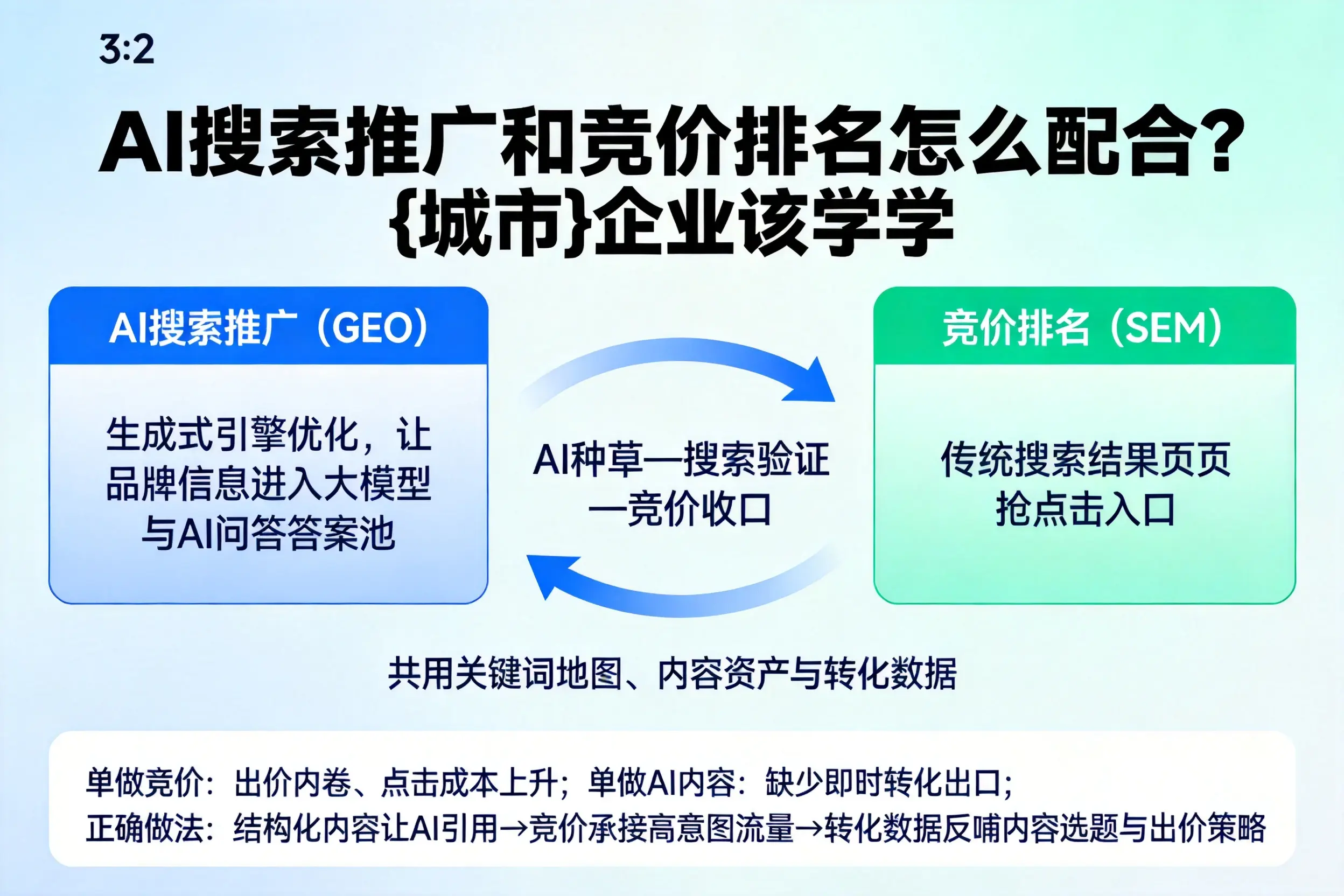 AI搜索推广和竞价排名怎么配合？长沙企业该学学