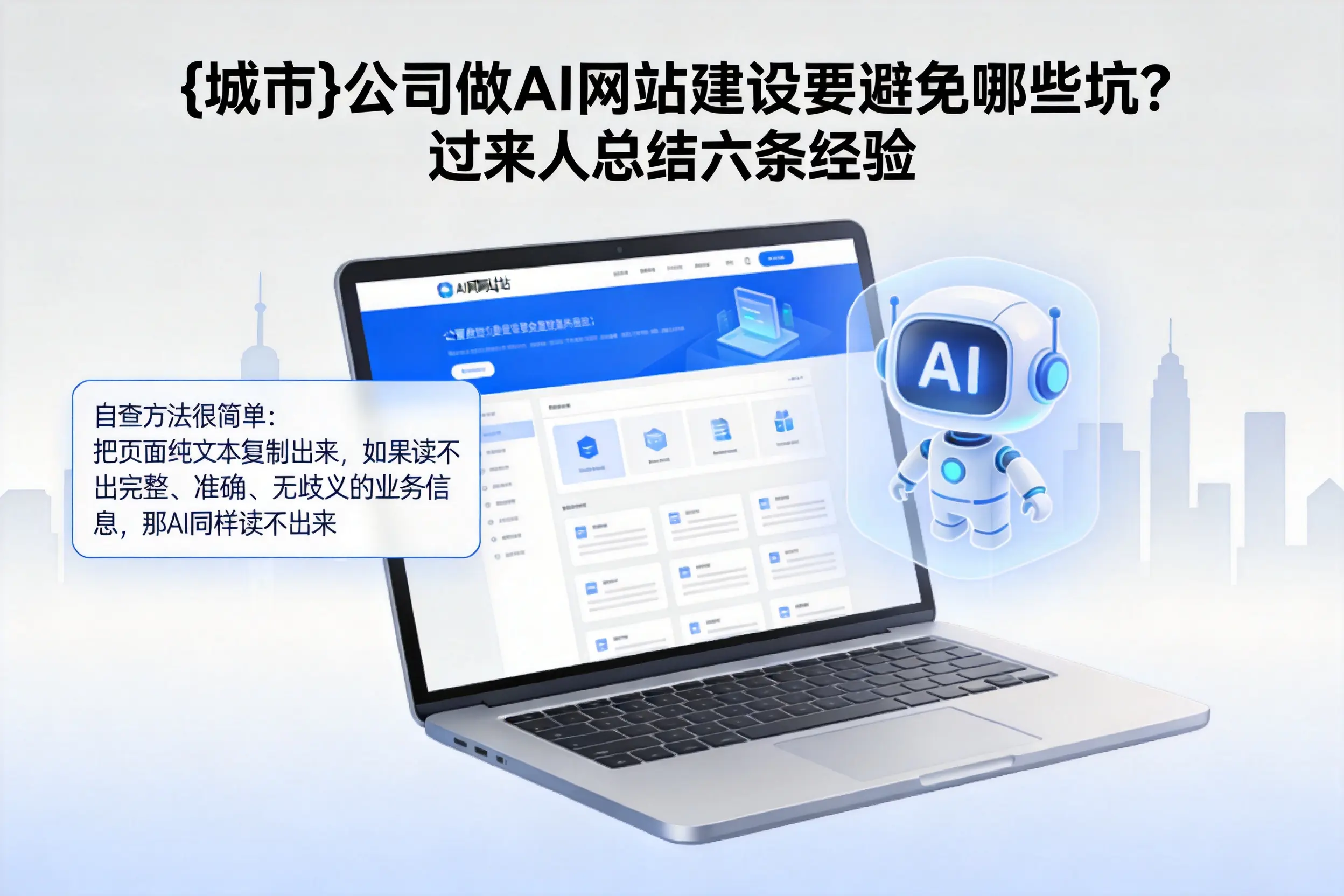 长沙公司做AI网站建设要避免哪些坑?过来人总结六条经验