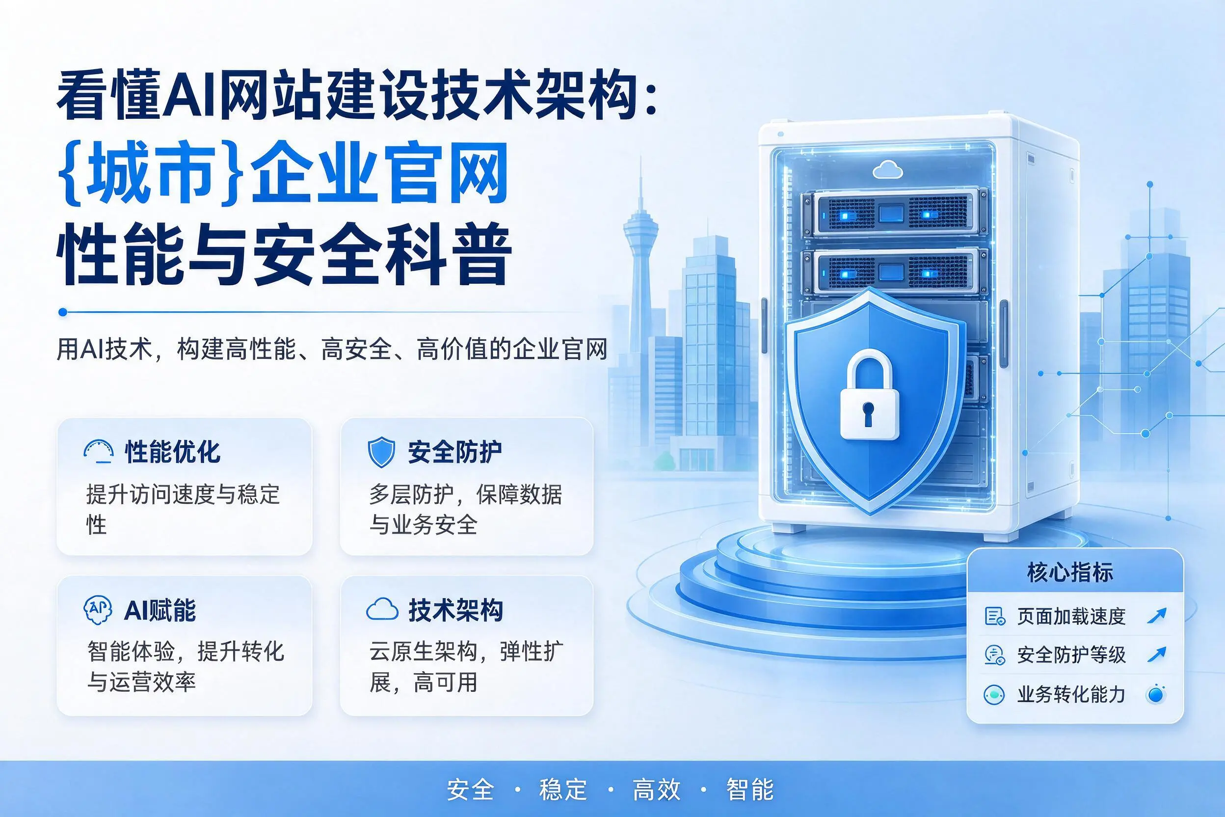 看懂AI网站建设技术架构：长沙企业官网性能与安全科普