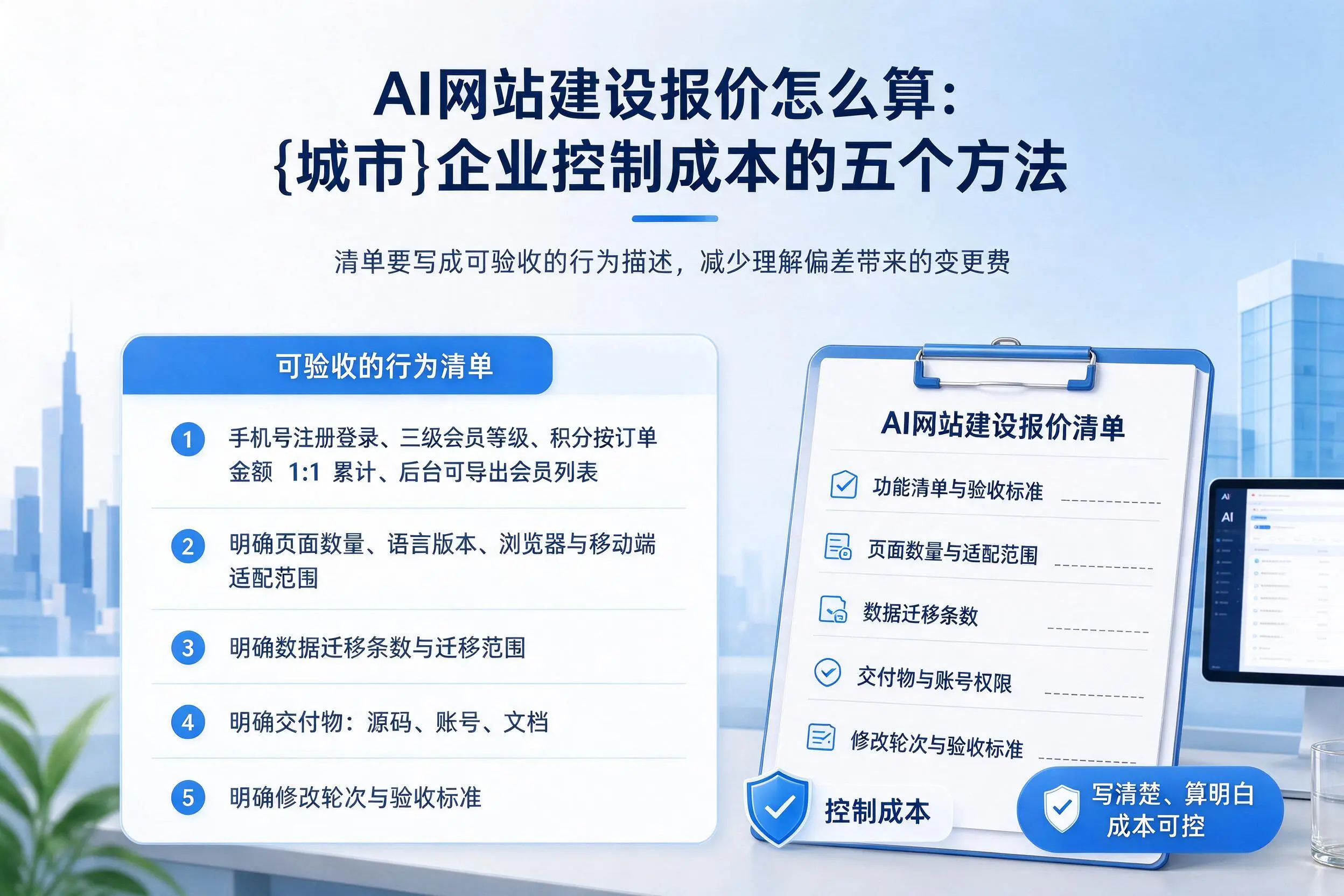 AI网站建设报价怎么算：长沙企业控制成本的五个方法